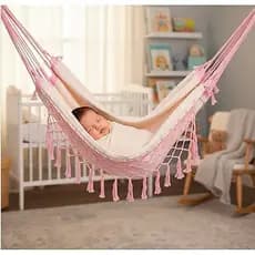 Rede de Berço para Bebe Enxoval Infantil Resistente Confortavel Algodao Criança Menino Menina Azul Rosa, CHA REVELAÇAO