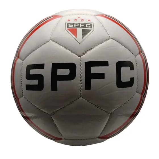 Bola De Futebol São Paulo FC Em Couro Sintético Tamanho 5