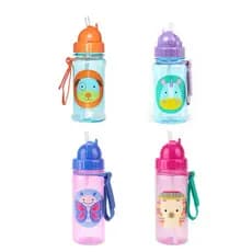 Garrafa Infantil Skip Hop Zoo com Canudo Flip 355ml | Antivazamento | Livre de BPA