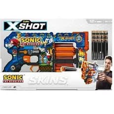 Lançador XShot Sonic ZURU Dread Original + 12 Dardos Alcance 27m Tambor Rotativo