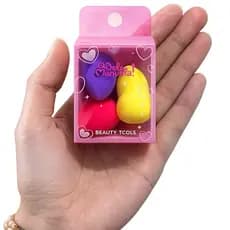 Kit 3 Mini Esponjas Para Maquiagem Qbela Manuela Base Corretivo Pó
