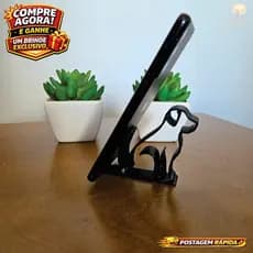 Suporte Celular Cachorro escultura Minimalista | Decoração Moderna