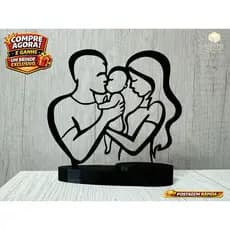 Escultura Família Decorativo Minimalista 3D | Decoração Moderna