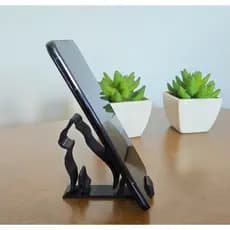 Suporte Celular Gato escultura Minimalista 3D | Decoração Moderna