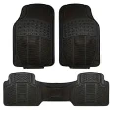 Jogo Tapete Universal Carro Borracha Grossa Resistente Esportivo 3 Peças