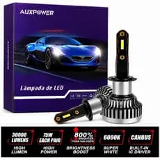 Par Lâmpada Ultra Led Forte 30.000LM H1 H3 H4 H7 H11 HB3 HB4  H27