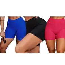 Short Fitness Bolha Academia Esportivo Compressão 3D Empina Bumbum Suplex Cintura Alta (zero transparência)