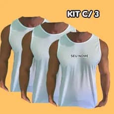 Kit com 03 Camisas Regata TFM Padrão Exército Brasileiro - Dry Fit