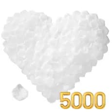 Kit 5000 Pétalas de Rosas Artificiais Brancas Decoração Casamento Festas