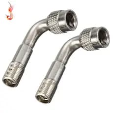 2 Adaptador De Extensão De Válvula Para Pneus De Motocicleta Extensor De Haste De 90 Graus