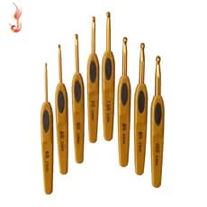 【Hot sale】8pçs Conjunto De Agulhas De Crochê Para Costura Artesanal Portátil Diy Crochê dourado Ferramenta de autoria Crochê Clover Crochet Mesmo Estilo