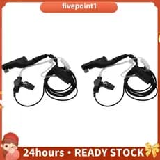 2X FBI Ar Tubo Acústico Fone De Ouvido PTT Microfone Para Motorola XiR P8668 P8268 APX 7000 XPR 6500 6550