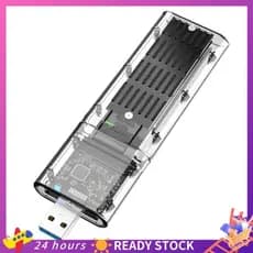 Gabinete Externo M . 2 NGFF SATA SSD De Alta Velocidade USB3.0 Gen1 5Gb/S Transparente Disco Rígido Caso Para PC