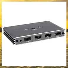 (Vzko) Switch KVM Compatível Com 2 Portas 4K 60Hz USB Teclado Mouse Impressora Compartilhamento , PC Duplo Para 1 Monito