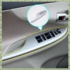 (Q X C W) 4PCS Interruptor Da Janela Porta Do Carro Bezel Trim Window Glass Panel Armrest Braço De Elevação Tampa Botão Para Peças De Reposição Toyota Corolla 2009-2013