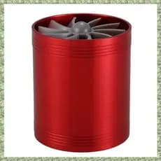 (Q X C W) Turbina Dupla Turbo Carregador De Ar De Admissão De Gás De Combustível Para Carro (Vermelho)
