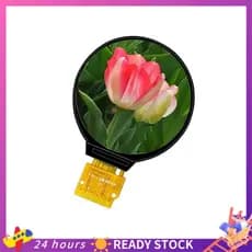 1 Peça 1.28 Polegada Ips Display LCD Colorido Redondo 240x240 Preto HD GC9A01 Driver