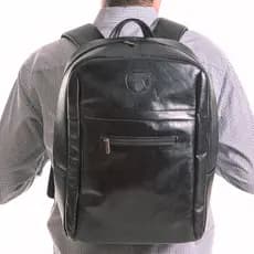 Mochila Couro Executivo Legitimo Suporte Notebook Unissex