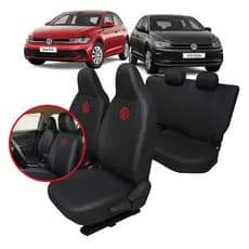 Capa Para Banco Automotivo Couro Veiculo Novo Polo 2023 A 2026 Premium