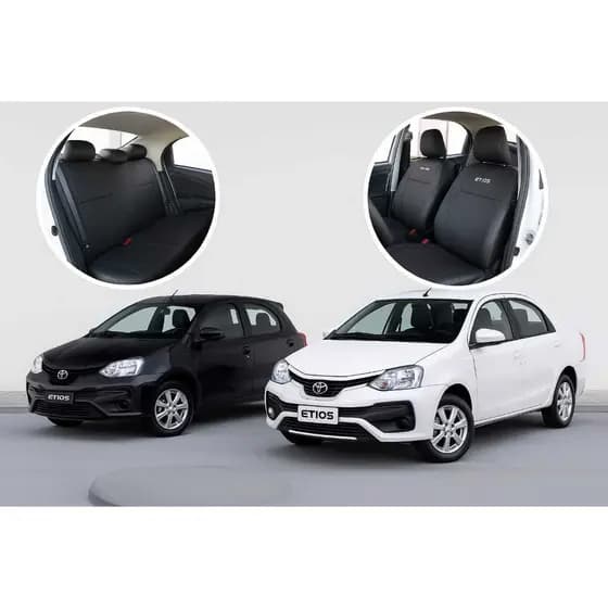 Capa Para Banco Automotivo Carro Couro Sintético Toyota Etios Hatch E Sedam  2013 Á 2021