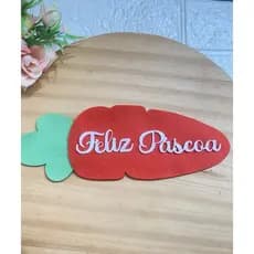 Recorte de feltro - Feliz páscoa - cenoura de páscoa
