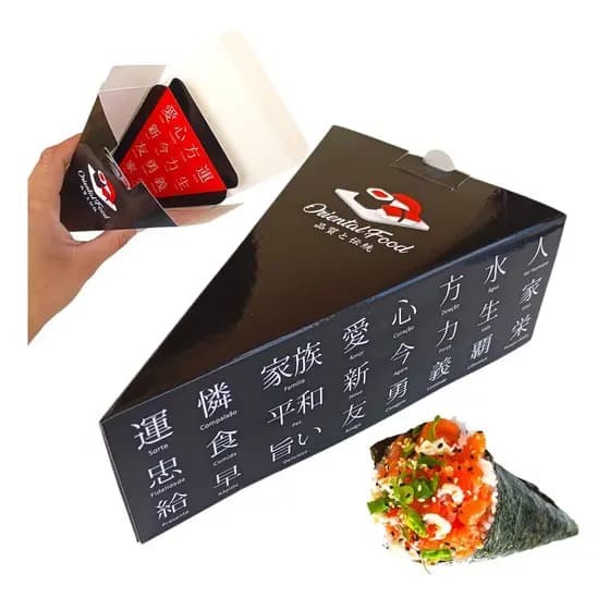 50 Caixa Temaki Comida Japonesa Oriental Delivery Premium