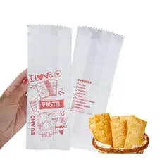 500 Saquinhos Pastel Barreira Anti Gordura Branco Pequeno1kg