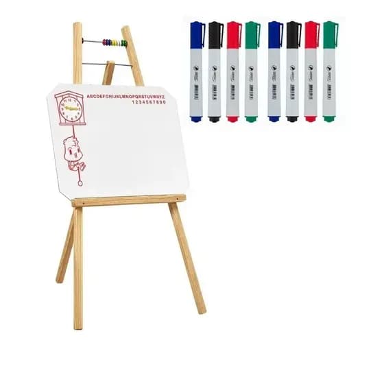 Lousa Quadro Branco Infantil Com Cavalete + Canetas + Apagador