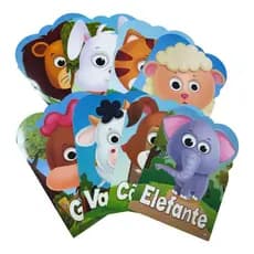 Kit 8 Livros Infantis Animais | Primeiras Palavras Infantil