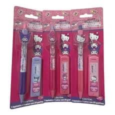 Lapiseira com Grafite 0.7 Hello Kitty and Friends Papelaria Fofa Escolar Escrita Macia