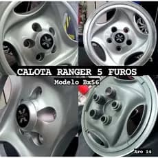 Calota para roda de Ferro 5 furos Ranger Aro 14 Borda de alumínio