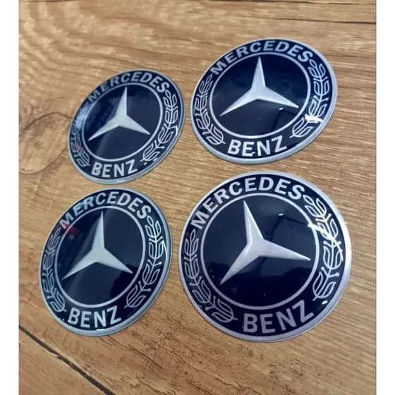 Emblema de Roda Mercedes Benz azul Escuro 55mm