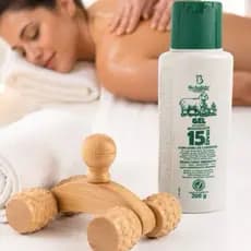Gel Massageador Relaxante + Massageador Corporal Terapêutico Madeira / Alívio Dor e Tensão Muscular / Massagem