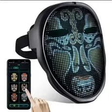 Máscara Led Smart Luminosa Bluetooth Festa Cosplay