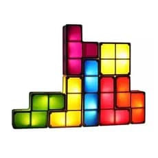 Luminária Abajur Jogo Tetris Montável Led Casa
