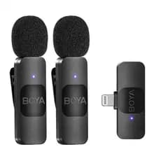 Sistema Microfone Sem Fio Boya By-v2 P/ios 2.4g Lapela Preto