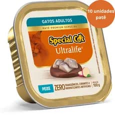 Kit 10 Patê Special Cat Ultralife Gatos Adultos Sabor Peixe