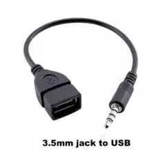 Adaptador P2 X USB Fêmea 3.5mm Conversor de Áudio Portátil Plug and Play