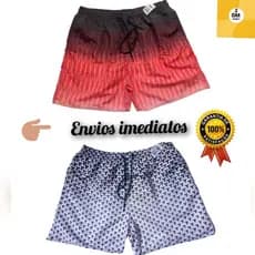 Kit 2 Shorts Mauricinho Tactel Plus Size Adulto Moda Praia