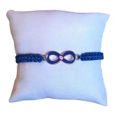 pulseira macrame no fio de seda C/ pingente folheado