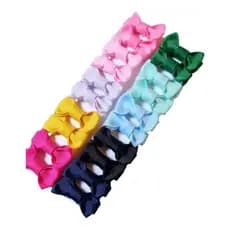 kit 4 unidades de laços para bebês rn com borrachinha antideslizante/parzinho