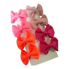 kit C/8 unidades Laços cabelo Infantil na presilha bico de Pato.