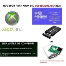 HD Externo para xbox360 Desbloqueado RGH 320gb
