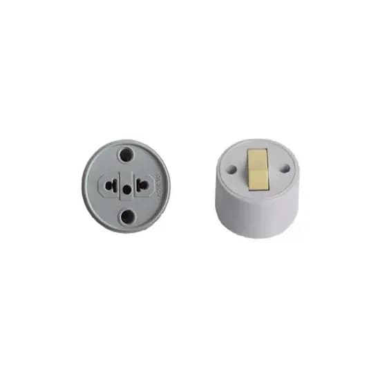 Kit com 5 tomadas externa + 5 interruptor externo ~ Tomada e interruptor com 5 unidades ~ tomada externa