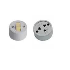 Kit com 3 tomadas externa + 3 interruptor externo ~ Tomada e interruptor com 3 unidades ~ tomada externa