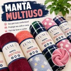Manta Multiuso Caes e Gatos Soft 90cm x 1,00m Manta Fleece antialérgico Bebê, Pet, Viagens