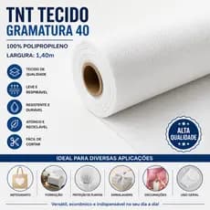 TNT Branco 40g 1,40m Largura 2m ou 5m  Qualidade Premium Artesanato Decoração Forração Embalagem TESTE