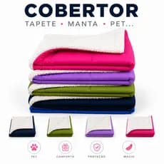 Coberdrom Pet Dupla Face Sherpa Manta Pet Macia Quentinha Tapete Pet Para Cães e Gatos Premium