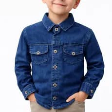 Blusa Jeans MANGA LONGA Infantil Para Menino Masculino
