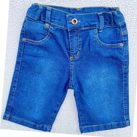 Bermuda Short Jeans Para Menino Com Regulagem Interna De Tamanho Na Cintura Jeans Infantil